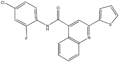 N-(4-chloro-2-fluorophenyl)-2-(2-thienyl)-4-quinolinecarboxamide Struktur