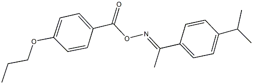 1-(4-isopropylphenyl)ethanone O-(4-propoxybenzoyl)oxime Struktur