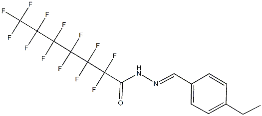 N'-(4-ethylbenzylidene)-2,2,3,3,4,4,5,5,6,6,7,7,7-tridecafluoroheptanohydrazide Struktur