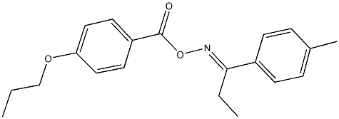 1-(4-methylphenyl)-1-propanone O-(4-propoxybenzoyl)oxime Struktur