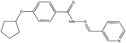 4-(cyclopentyloxy)-N'-(3-pyridinylmethylene)benzohydrazide Struktur