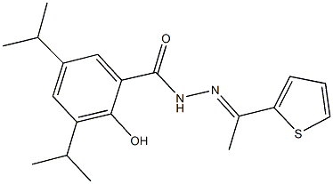 2-hydroxy-3,5-diisopropyl-N'-[1-(2-thienyl)ethylidene]benzohydrazide Struktur