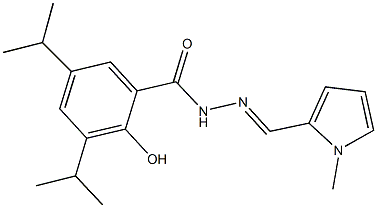 2-hydroxy-3,5-diisopropyl-N'-[(1-methyl-1H-pyrrol-2-yl)methylene]benzohydrazide Struktur