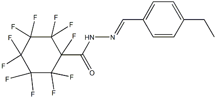 N'-(4-ethylbenzylidene)-1,2,2,3,3,4,4,5,5,6,6-undecafluorocyclohexanecarbohydrazide Struktur