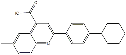 2-(4-cyclohexylphenyl)-6-methyl-4-quinolinecarboxylic acid Struktur