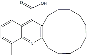 4-methyl-6,7,8,9,10,11,12,13,14,15-decahydrocyclododeca[b]quinoline-16-carboxylic acid Struktur