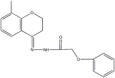 N'-(8-methyl-2,3-dihydro-4H-chromen-4-ylidene)-2-phenoxyacetohydrazide Struktur