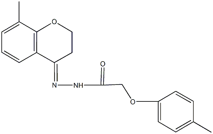 N'-(8-methyl-2,3-dihydro-4H-chromen-4-ylidene)-2-(4-methylphenoxy)acetohydrazide Struktur