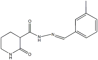 N'-(3-methylbenzylidene)-2-oxo-3-piperidinecarbohydrazide Struktur