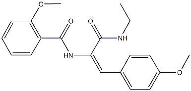 N-[1-[(ethylamino)carbonyl]-2-(4-methoxyphenyl)vinyl]-2-methoxybenzamide Struktur