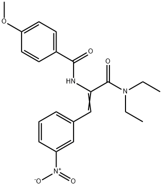 N-(1-[(diethylamino)carbonyl]-2-{3-nitrophenyl}vinyl)-4-methoxybenzamide Struktur