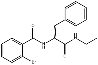 2-bromo-N-{1-[(ethylamino)carbonyl]-2-phenylvinyl}benzamide Struktur