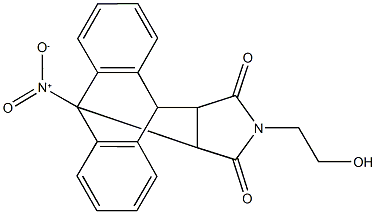 17-(2-hydroxyethyl)-1-[hydroxy(oxido)amino]-17-azapentacyclo[6.6.5.0~2,7~.0~9,14~.0~15,19~]nonadeca-2,4,6,9,11,13-hexaene-16,18-dione Struktur