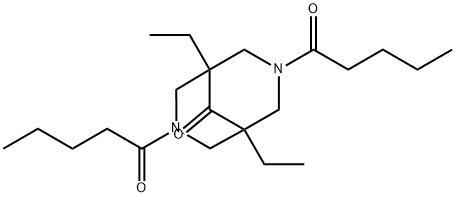 1,5-diethyl-3,7-dipentanoyl-3,7-diazabicyclo[3.3.1]nonan-9-one Struktur