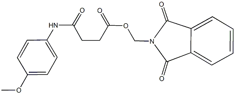 (1,3-dioxo-1,3-dihydro-2H-isoindol-2-yl)methyl 4-(4-methoxyanilino)-4-oxobutanoate Struktur