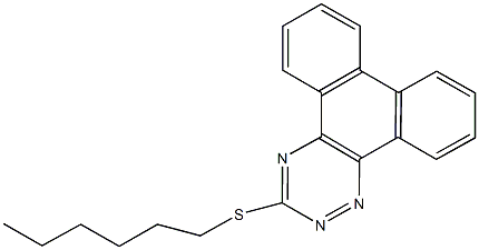 3-(hexylthio)phenanthro[9,10-e][1,2,4]triazine Struktur