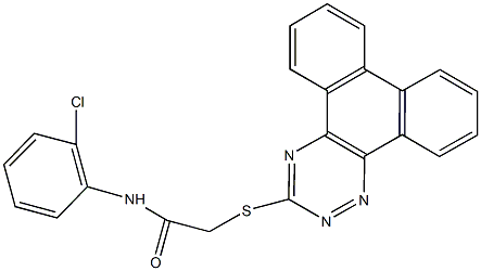 N-(2-chlorophenyl)-2-(phenanthro[9,10-e][1,2,4]triazin-3-ylsulfanyl)acetamide Struktur