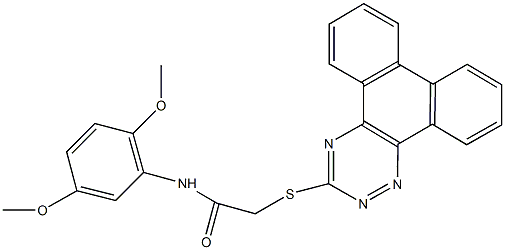 N-(2,5-dimethoxyphenyl)-2-(phenanthro[9,10-e][1,2,4]triazin-3-ylsulfanyl)acetamide Struktur