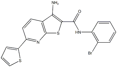 3-amino-N-(2-bromophenyl)-6-(2-thienyl)thieno[2,3-b]pyridine-2-carboxamide Struktur