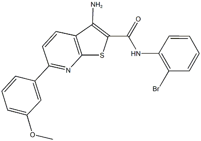 3-amino-N-(2-bromophenyl)-6-(3-methoxyphenyl)thieno[2,3-b]pyridine-2-carboxamide Struktur