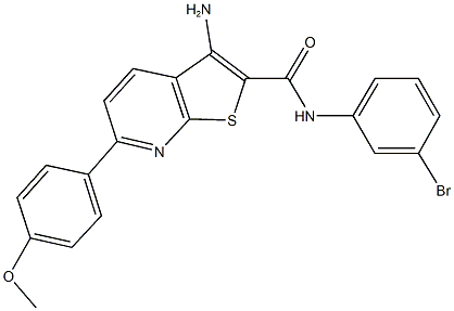 3-amino-N-(3-bromophenyl)-6-(4-methoxyphenyl)thieno[2,3-b]pyridine-2-carboxamide Struktur