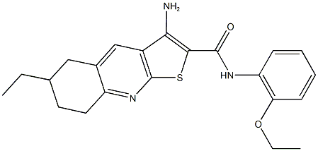 3-amino-N-(2-ethoxyphenyl)-6-ethyl-5,6,7,8-tetrahydrothieno[2,3-b]quinoline-2-carboxamide Struktur