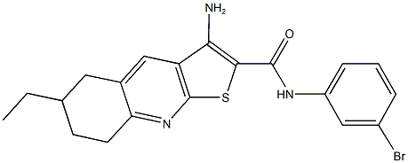 3-amino-N-(3-bromophenyl)-6-ethyl-5,6,7,8-tetrahydrothieno[2,3-b]quinoline-2-carboxamide Struktur