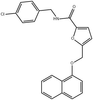 N-(4-chlorobenzyl)-5-[(1-naphthyloxy)methyl]-2-furamide Struktur