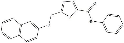 5-[(2-naphthyloxy)methyl]-N-phenyl-2-furamide Struktur