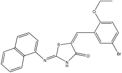 5-(5-bromo-2-ethoxybenzylidene)-2-(1-naphthylimino)-1,3-thiazolidin-4-one Struktur