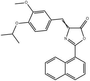 4-(4-isopropoxy-3-methoxybenzylidene)-2-(1-naphthyl)-1,3-oxazol-5(4H)-one Struktur