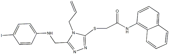 2-({4-allyl-5-[(4-iodoanilino)methyl]-4H-1,2,4-triazol-3-yl}sulfanyl)-N-(1-naphthyl)acetamide Struktur