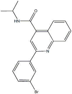 2-(3-bromophenyl)-N-isopropyl-4-quinolinecarboxamide Struktur