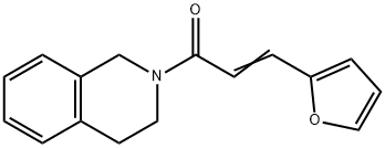 2-[3-(2-furyl)acryloyl]-1,2,3,4-tetrahydroisoquinoline Struktur