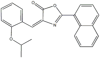 4-(2-isopropoxybenzylidene)-2-(1-naphthyl)-1,3-oxazol-5(4H)-one Struktur