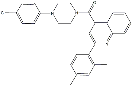 4-{[4-(4-chlorophenyl)piperazin-1-yl]carbonyl}-2-(2,4-dimethylphenyl)quinoline Struktur