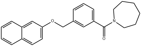 1-{3-[(2-naphthyloxy)methyl]benzoyl}azepane Struktur