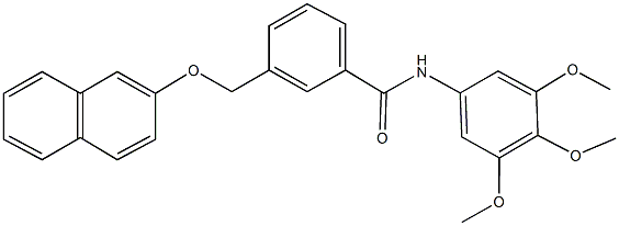 3-[(2-naphthyloxy)methyl]-N-(3,4,5-trimethoxyphenyl)benzamide Struktur