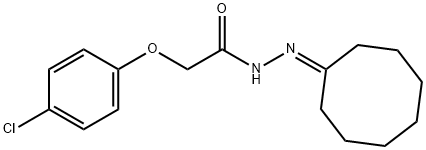 2-(4-chlorophenoxy)-N'-cyclooctylideneacetohydrazide Struktur