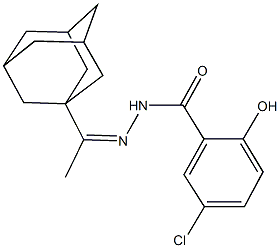 N'-[1-(1-adamantyl)ethylidene]-5-chloro-2-hydroxybenzohydrazide Struktur