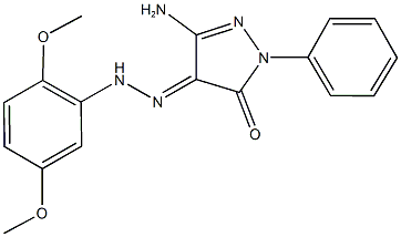 3-amino-1-phenyl-1H-pyrazole-4,5-dione 4-[(2,5-dimethoxyphenyl)hydrazone] Struktur