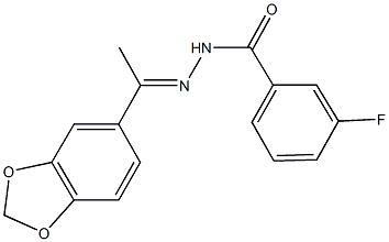 N'-[1-(1,3-benzodioxol-5-yl)ethylidene]-3-fluorobenzohydrazide Struktur