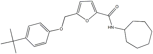 5-[(4-tert-butylphenoxy)methyl]-N-cycloheptyl-2-furamide Struktur