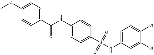 N-{4-[(3,4-dichloroanilino)sulfonyl]phenyl}-4-methoxybenzamide Struktur