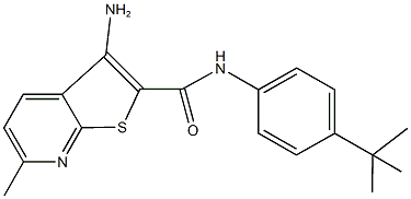 3-amino-N-(4-tert-butylphenyl)-6-methylthieno[2,3-b]pyridine-2-carboxamide Struktur