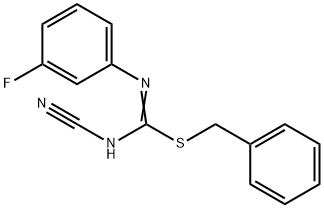 benzyl N'-cyano-N-(3-fluorophenyl)imidothiocarbamate Struktur