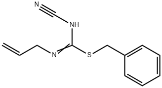 benzyl N-allyl-N'-cyanoimidothiocarbamate Struktur