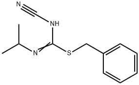 benzyl N'-cyano-N-isopropylimidothiocarbamate Struktur