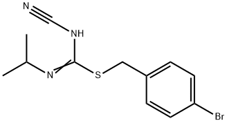 4-bromobenzyl N'-cyano-N-isopropylimidothiocarbamate Struktur