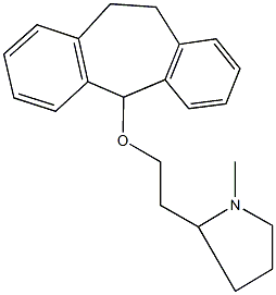 2-[2-(10,11-dihydro-5H-dibenzo[a,d]cyclohepten-5-yloxy)ethyl]-1-methylpyrrolidine Struktur